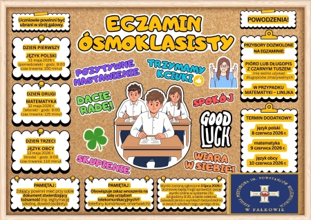 Egzamin ósmoklasisty 2026 -  skrót informacji