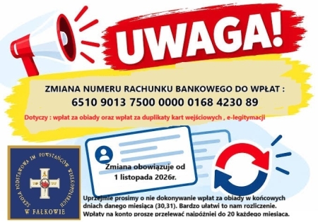 Zmiana numeru rachunku bankowego do wpłat